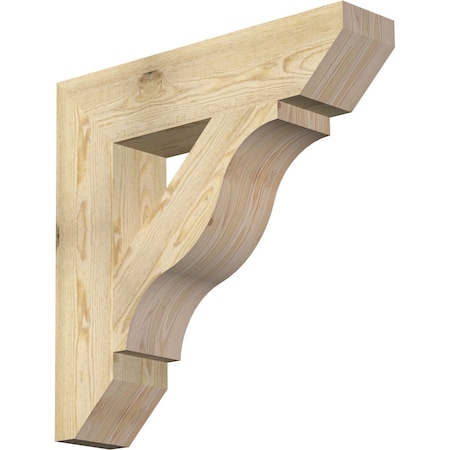 Ekena Millwork Funston Slat Rough Sawn Bracket, Douglas Fir, 6"W x 28"D x 28"H BKT06X28X28FST06RDF
